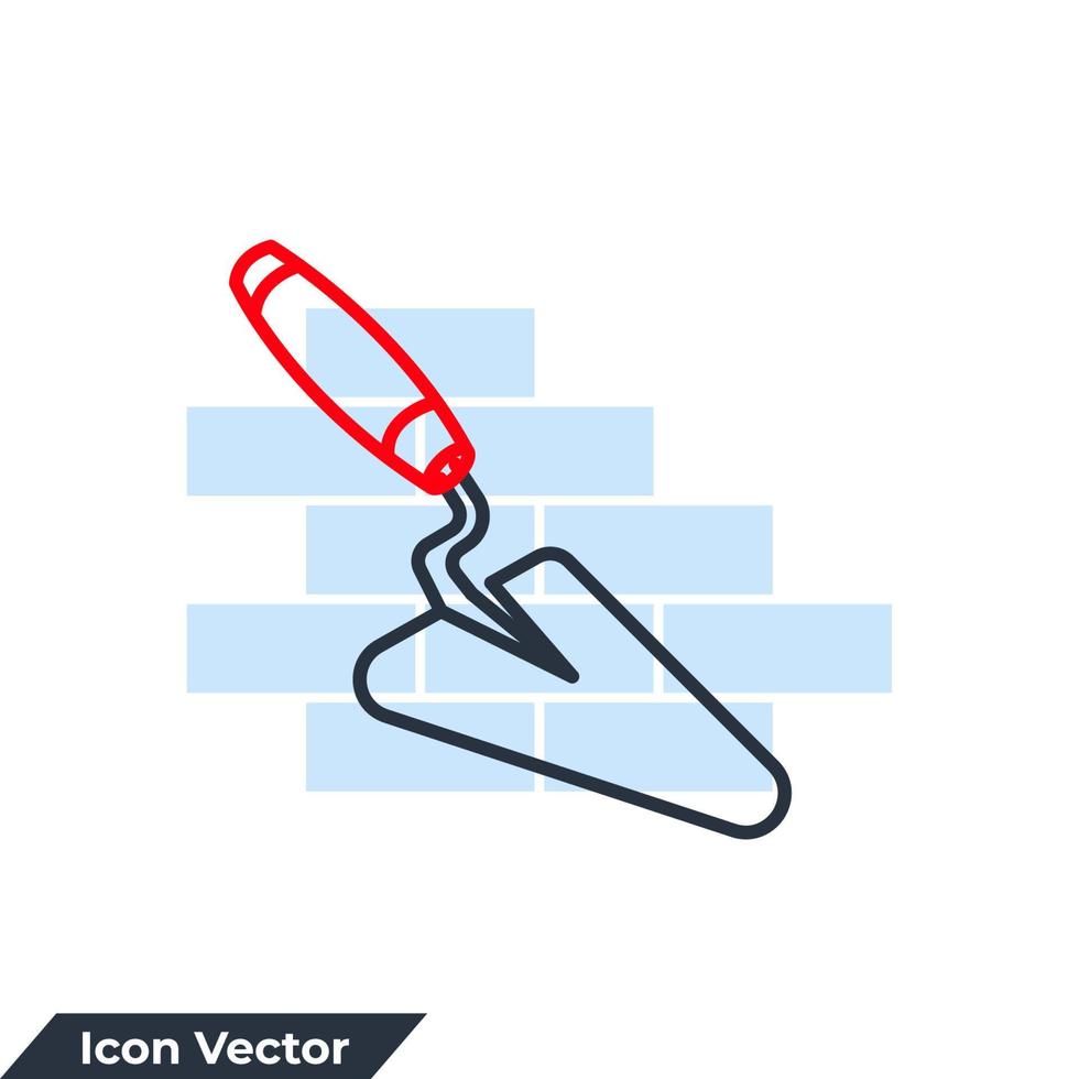 trowel icon logo vector illustration. trowel symbol template for graphic and web design collection
