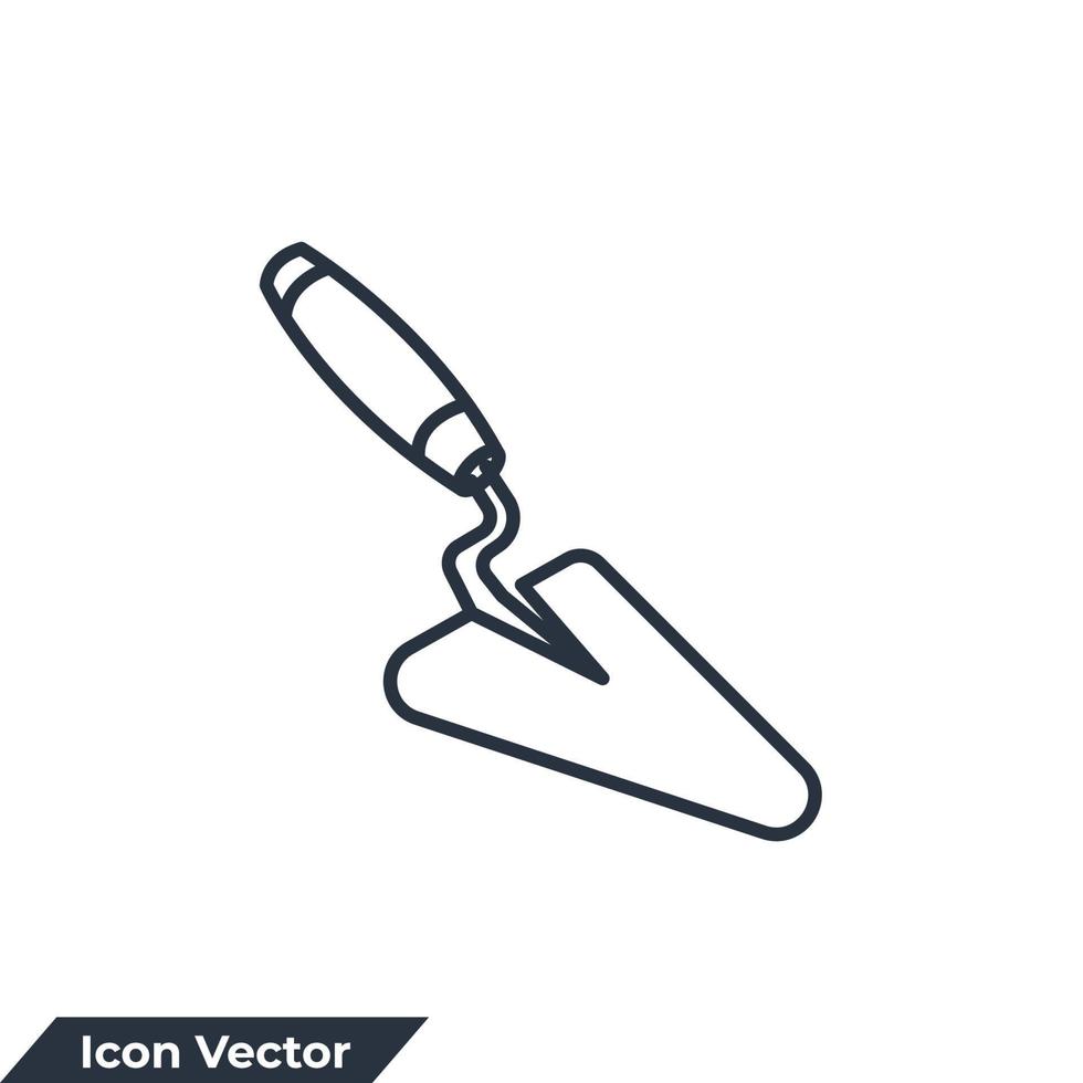 trowel icon logo vector illustration. trowel symbol template for graphic and web design