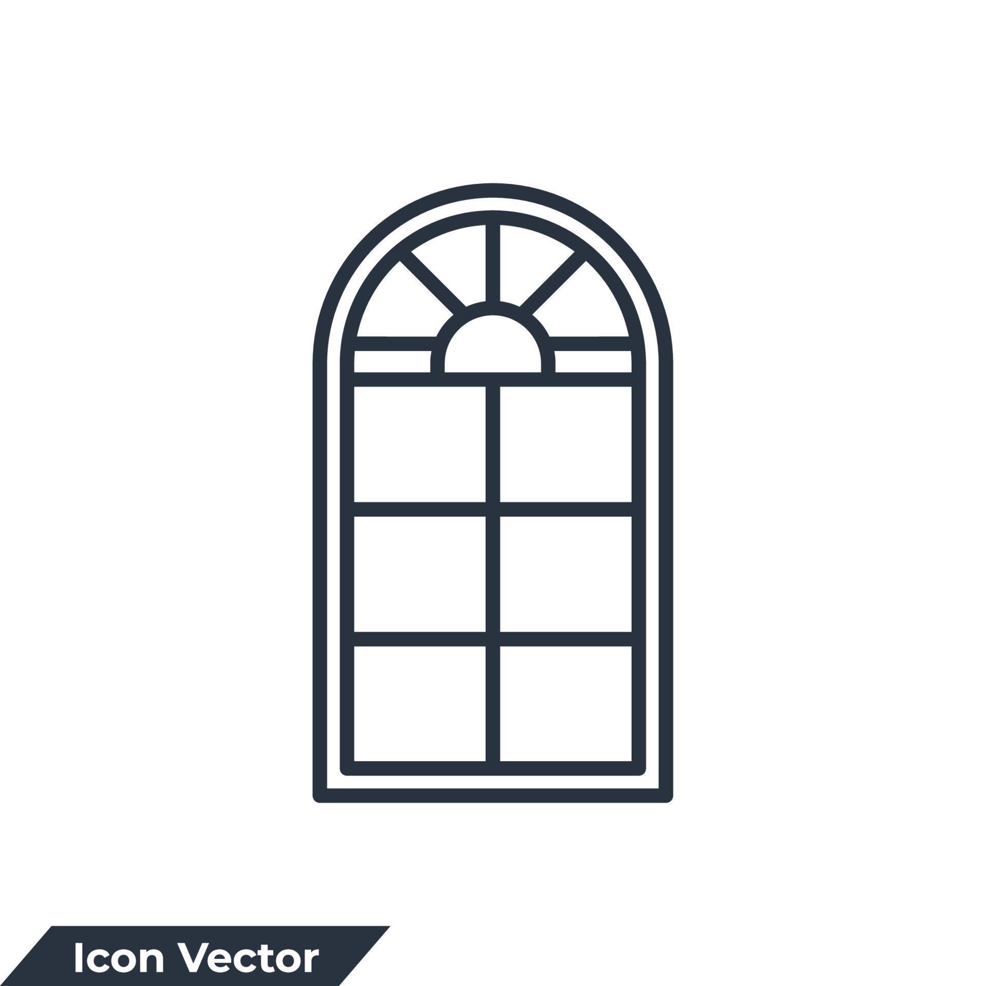 window icon logo vector illustration. window symbol template for