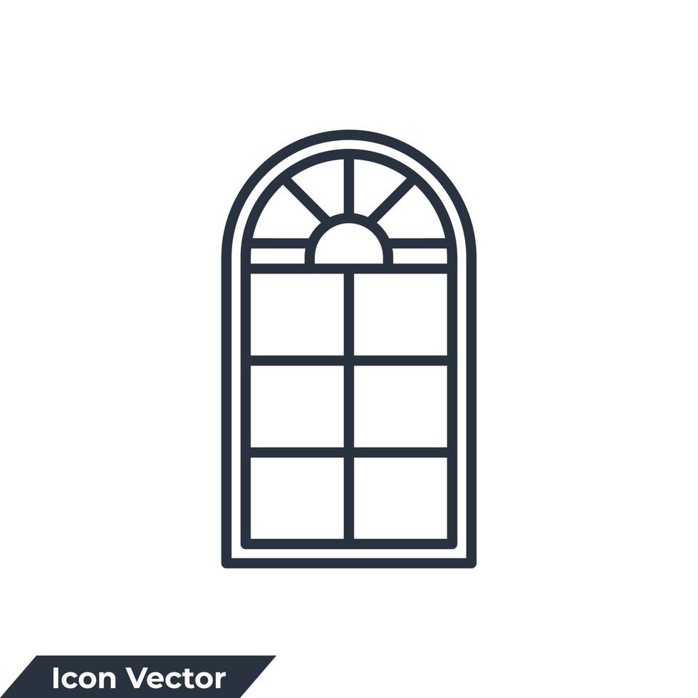 ilustración de vector de logotipo de icono de ventana. plantilla de símbolo de ventana para la colección de diseño gráfico y web