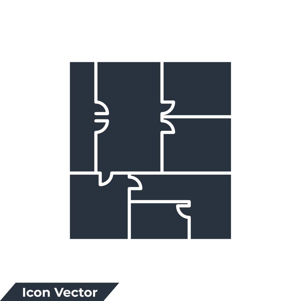 floor plan icon logo vector illustration. blueprint architecture symbol template for graphic and web design collection