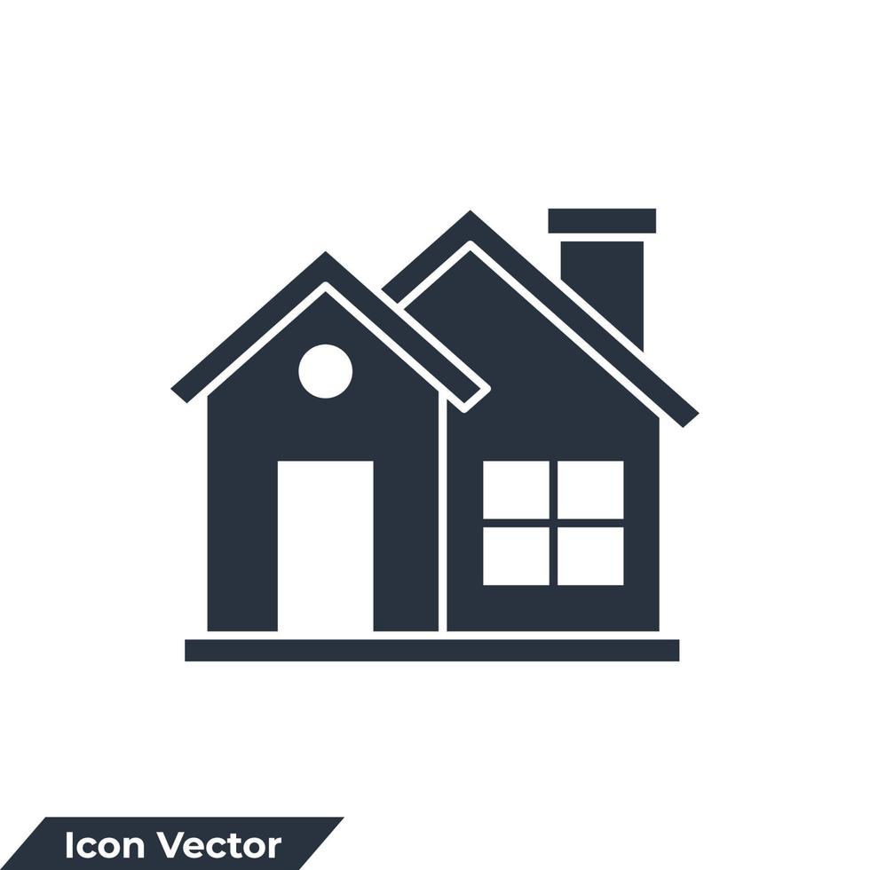 ilustración vectorial del logotipo del icono de la casa. plantilla de símbolo de inicio para la colección de diseño gráfico y web vector