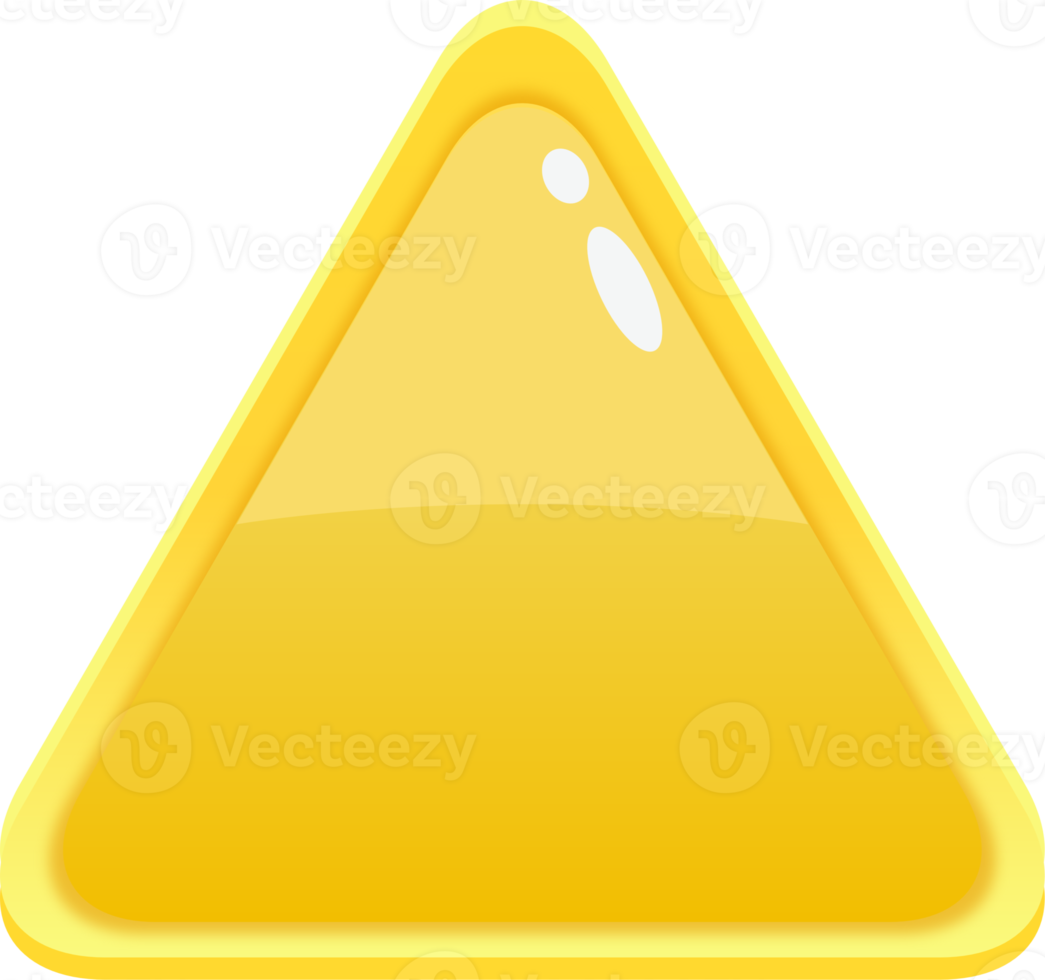 Yellow Cartoon Triangle Button png