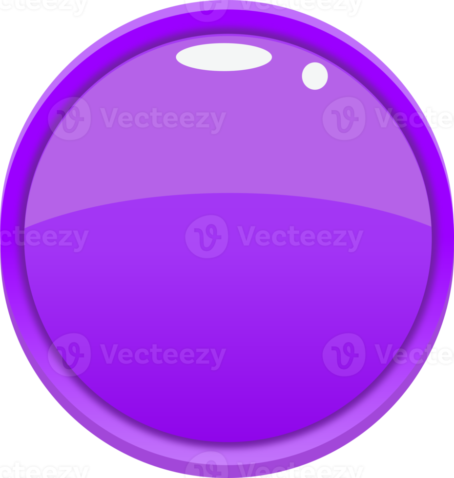 Purple Cartoon Round Button png