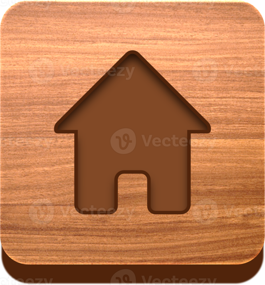 Wooden Home Button, Wooden Icon png