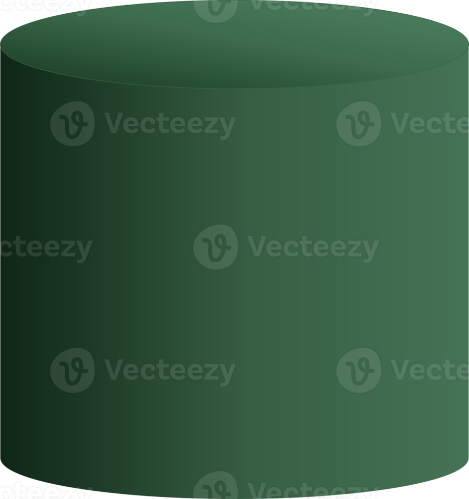 Dark Green Cylinder Podium, Cylinder Product Podium png