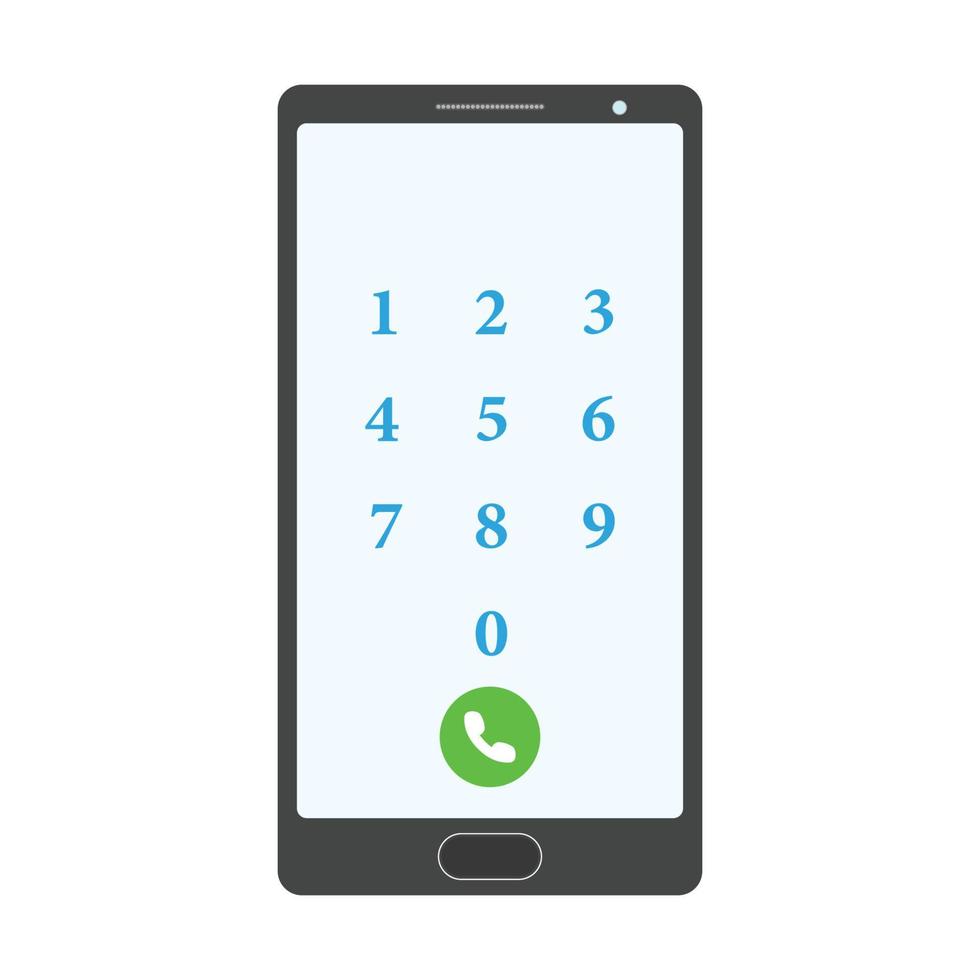 Animated Smartphone Call Dial Icon Web Clipart Vector Illustration Image in White Background