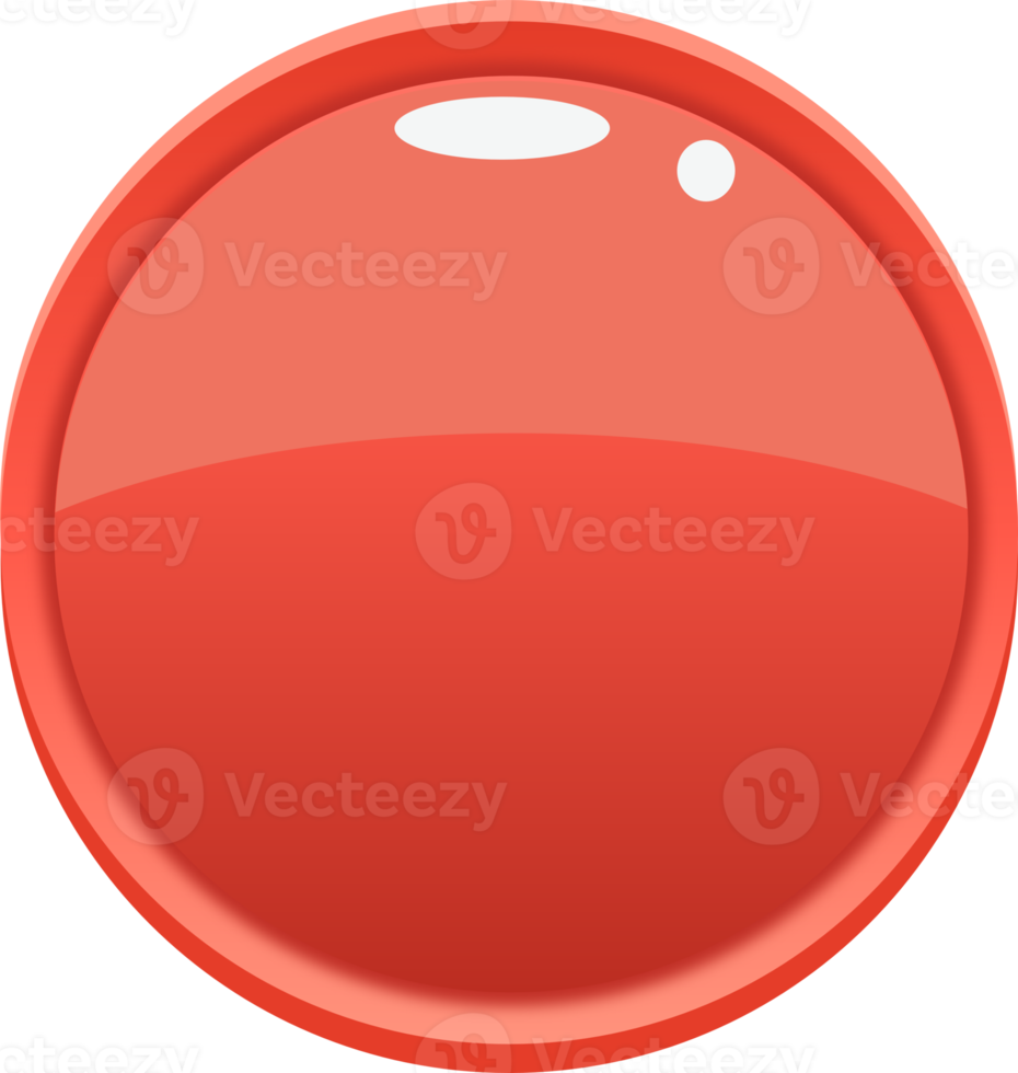 Red Cartoon Round Button png