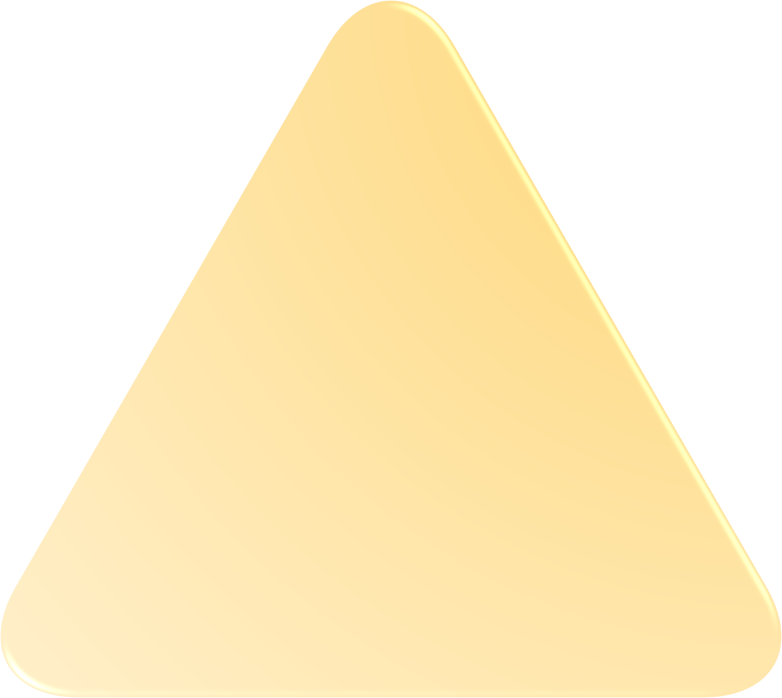 triangle dégradé jaune, bouton triangle dégradé png