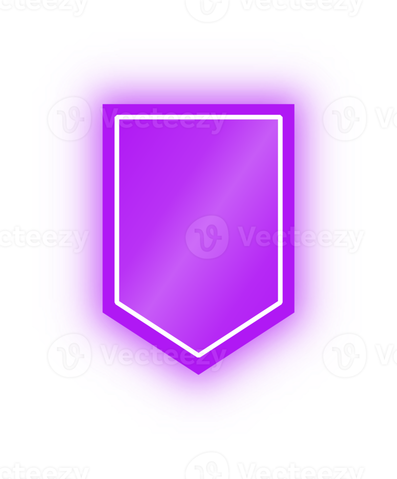 neon Purper etiket banier, neon etiket png