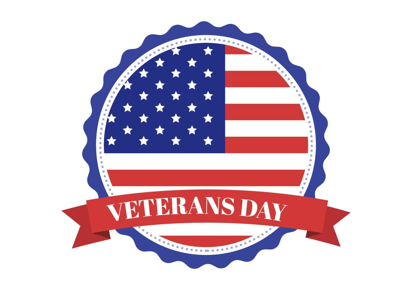 Veterans Day on November 11 Template Hand Drawn Cartoon Flat Illustration with USA Flag and Army to Honoring All Who Served vector