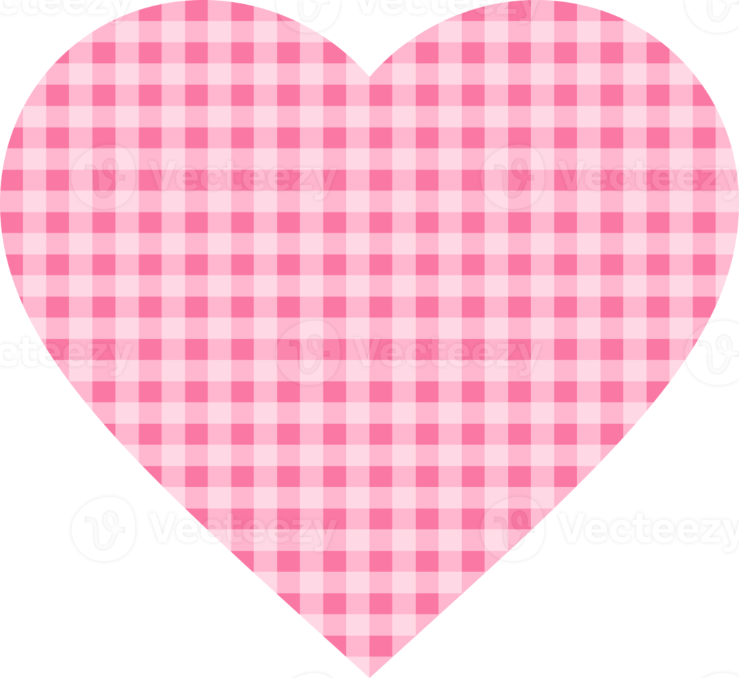 Plaid Pink Heart png