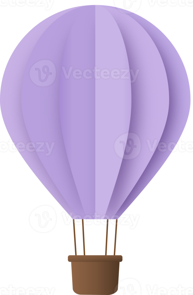 lila papier heißluftballon, heißluftballon papierschnitt png