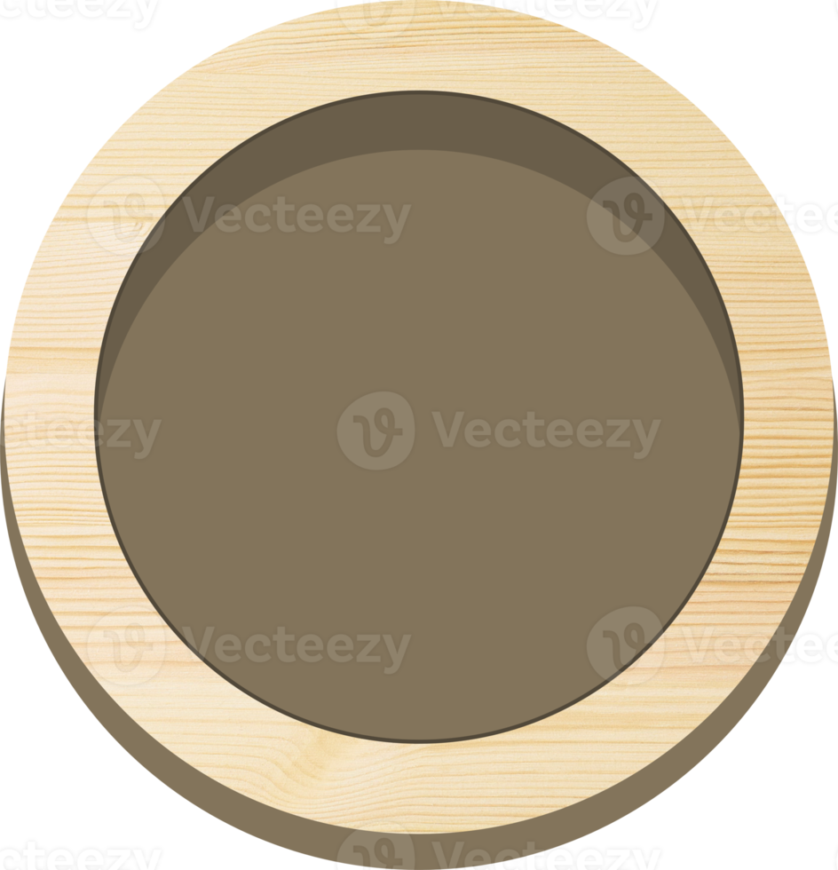 Game Button Wooden Round With Hole png