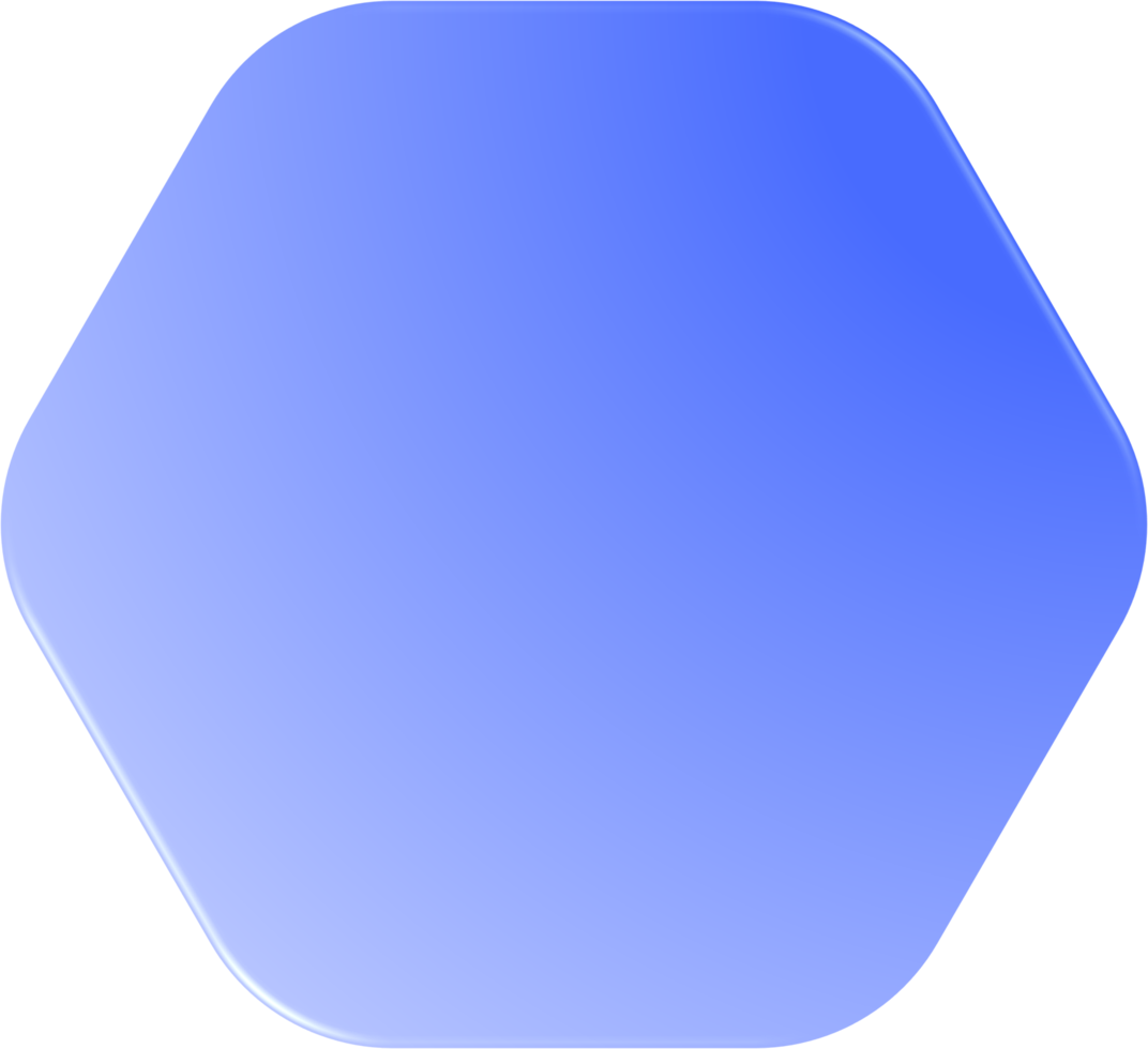 hexagone dégradé bleu, bouton hexagone dégradé png