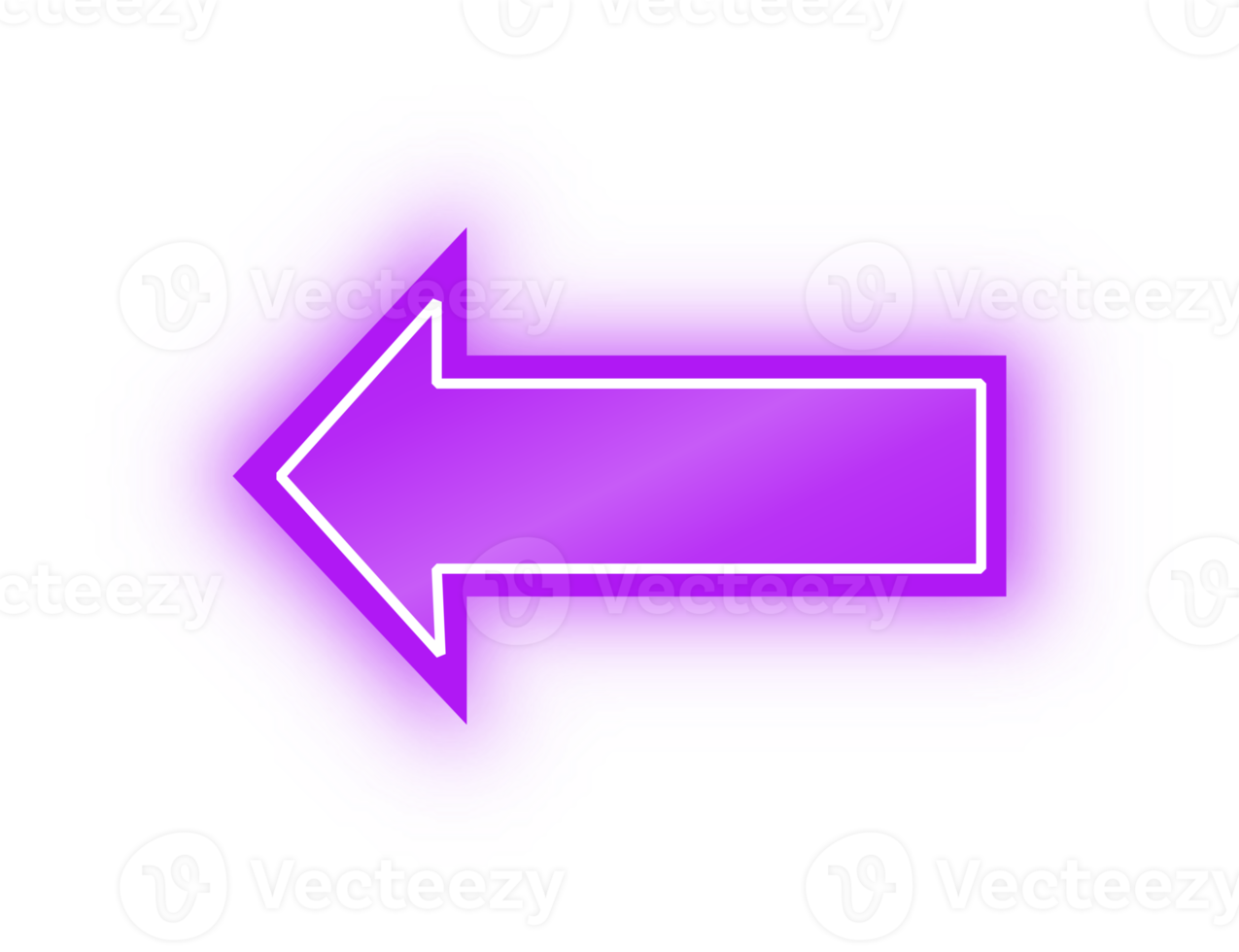 neon viola freccia striscione, neon freccia png