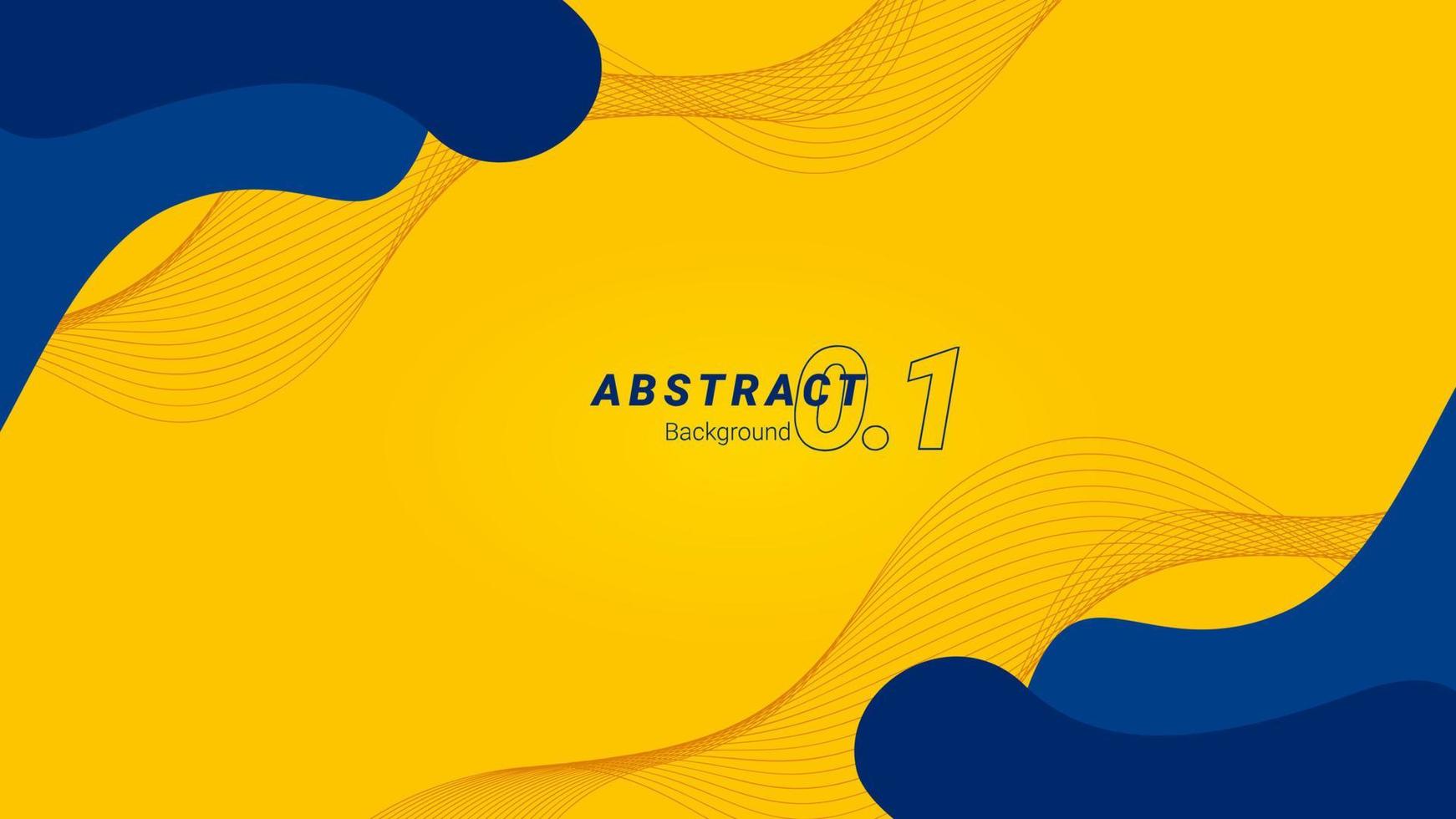 Fondo de forma de onda azul amarillo abstracto vector