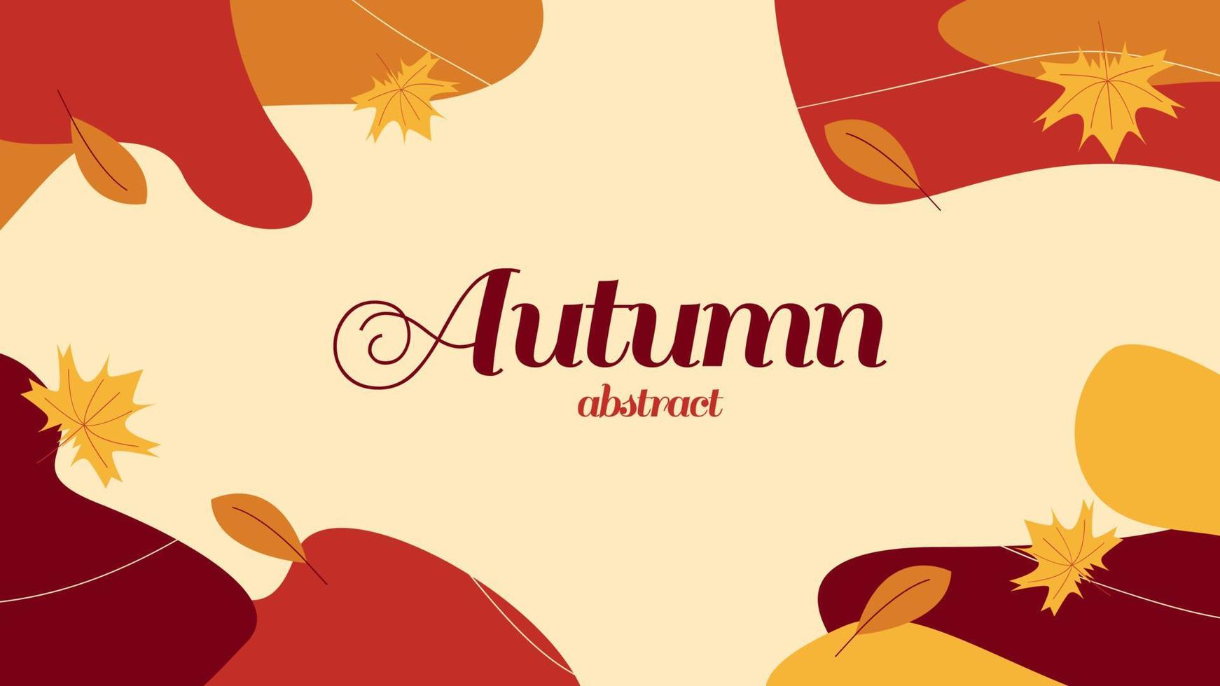 Autumn abstract background template design vector banner