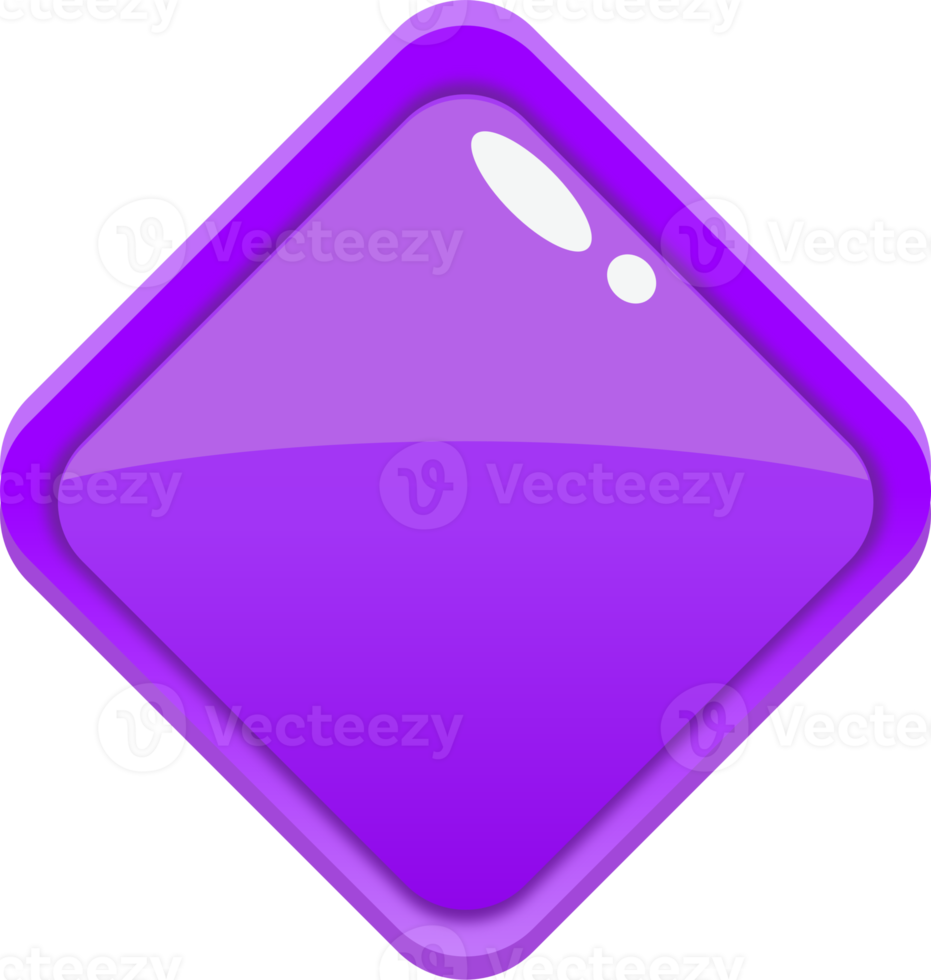 Purper tekenfilm ruit knop png