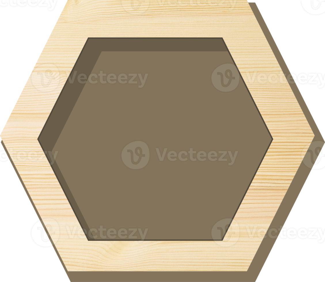Game Button Wooden Hexagon With Hole png