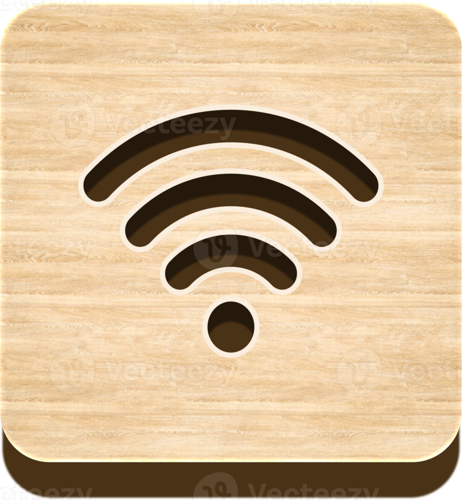 Wooden Wifi Button, Wooden Icon 10983674 PNG