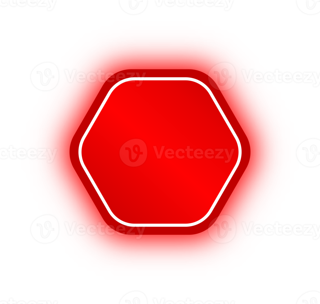 Neonrotes Hexagon-Banner, Neonsechseck png