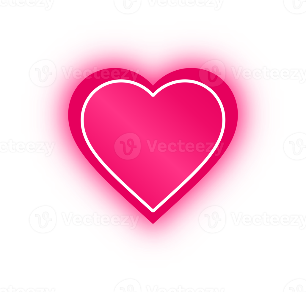 neon rosa cuore striscione, neon cuore png