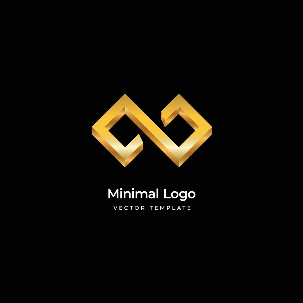 plantilla de logotipo de infinito mínimo. ilustración vectorial vector