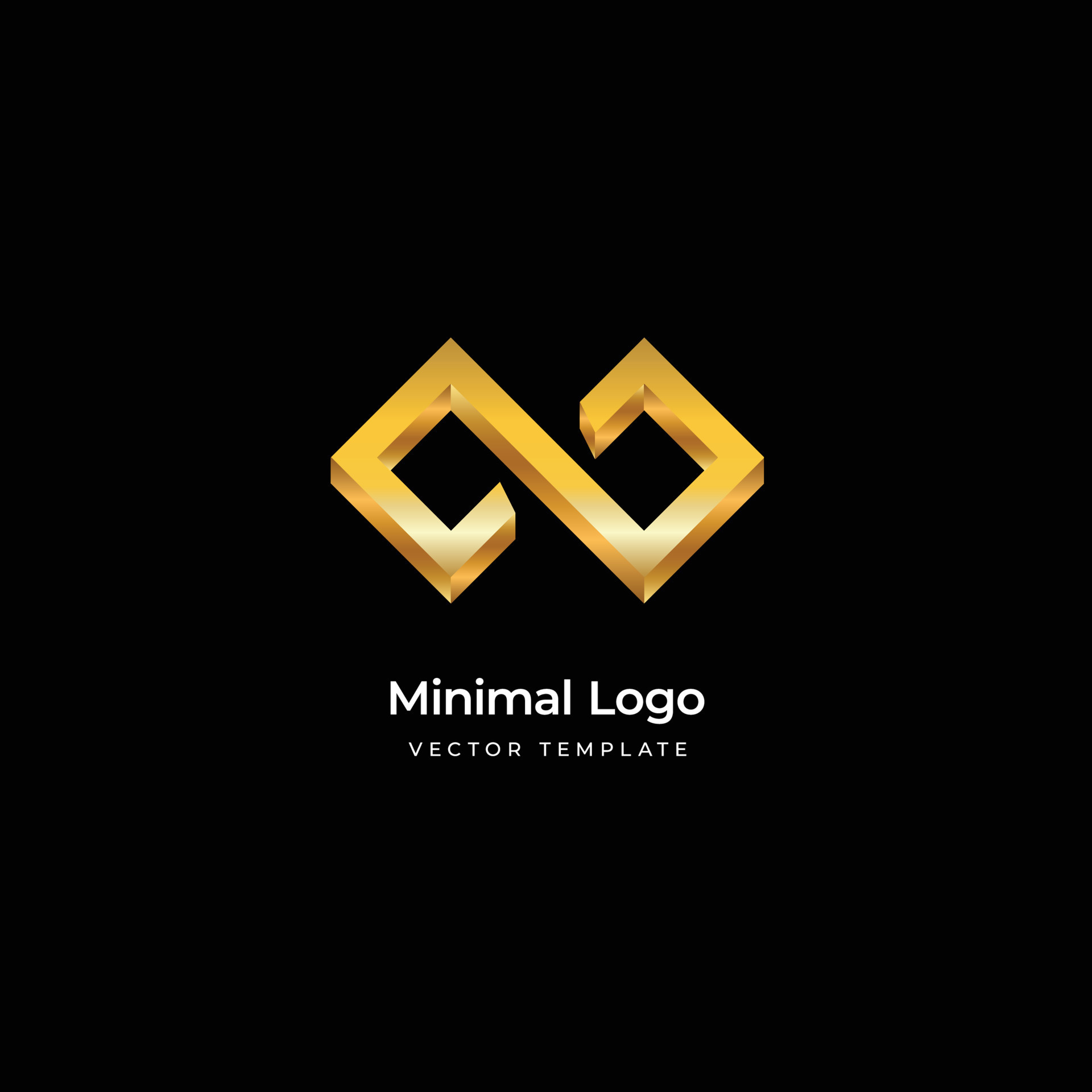 Minimal infinity logo template. Vector illustration 10983755 Vector Art ...