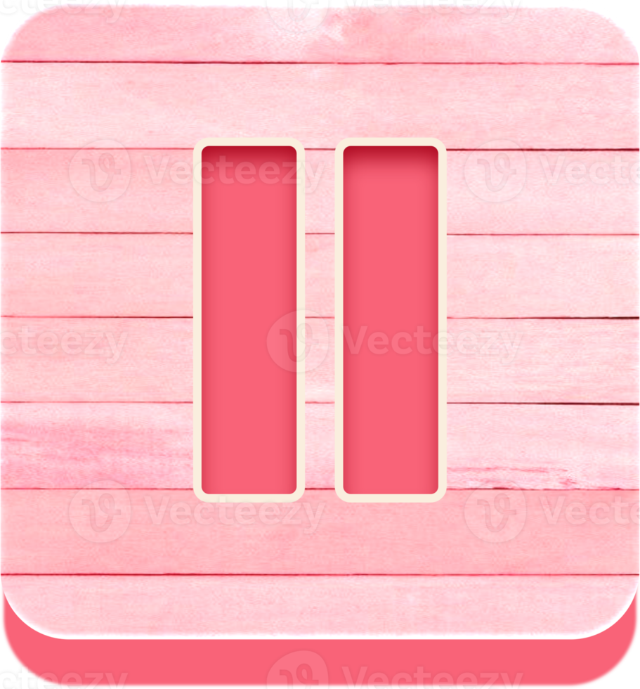 Wooden Pause Button, Wooden Icon png