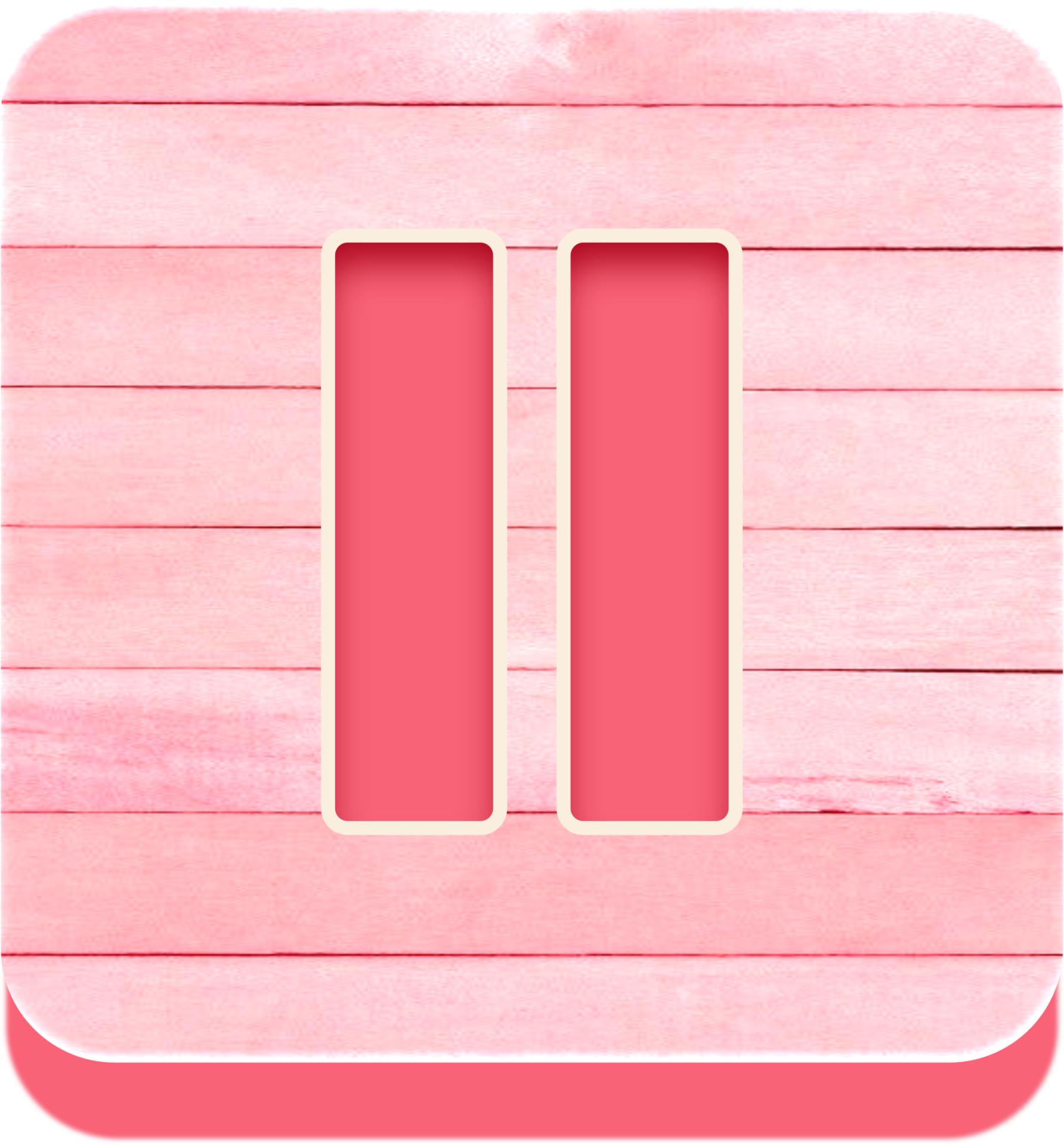 Wooden Pause Button, Wooden Icon 10983864 PNG