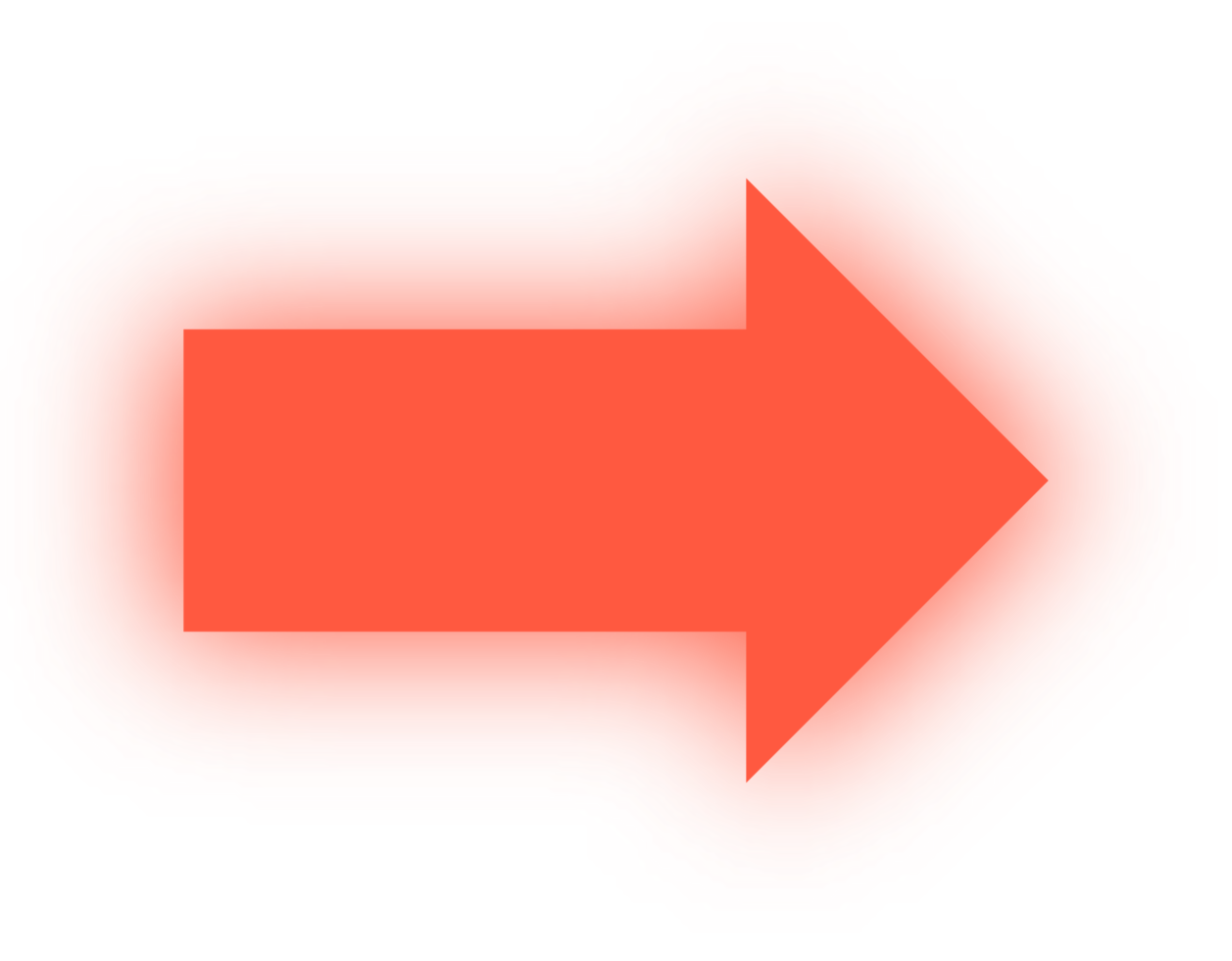 Neon Orange Arrow Banner, Neon Arrow png