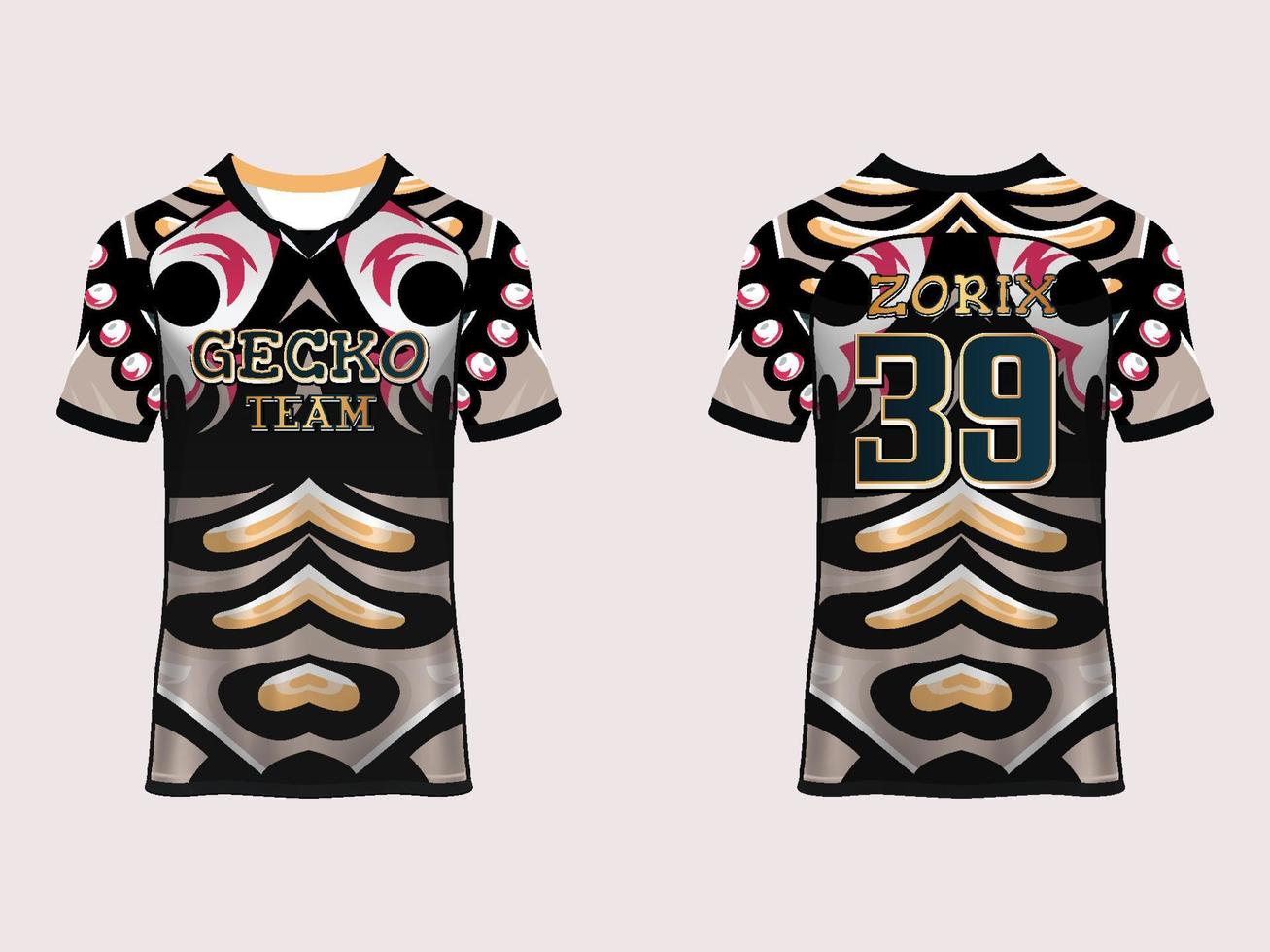 Raglan Sleeves Jersey Design vector