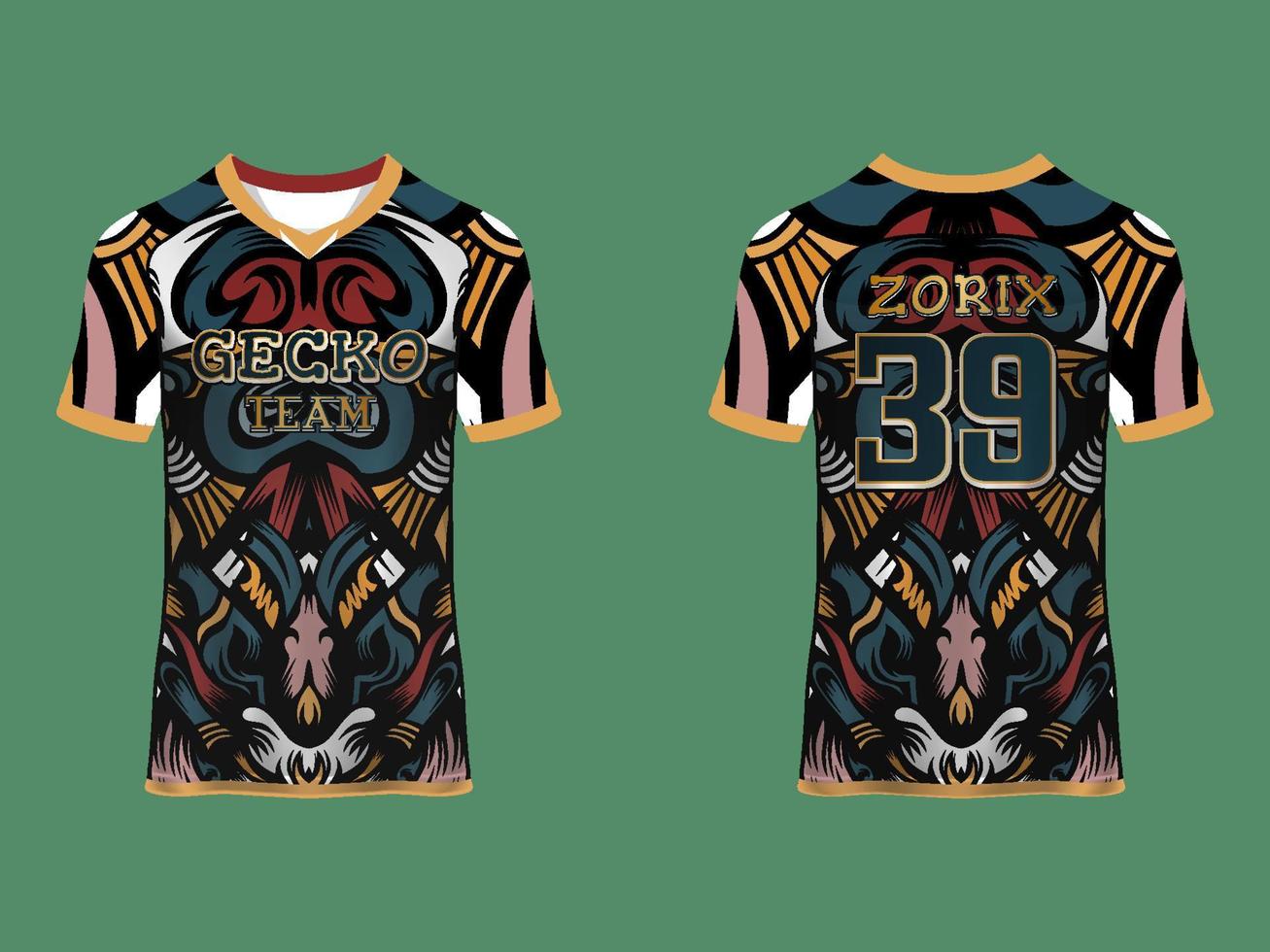 Raglan Sleeves Sports Jersey Design vector