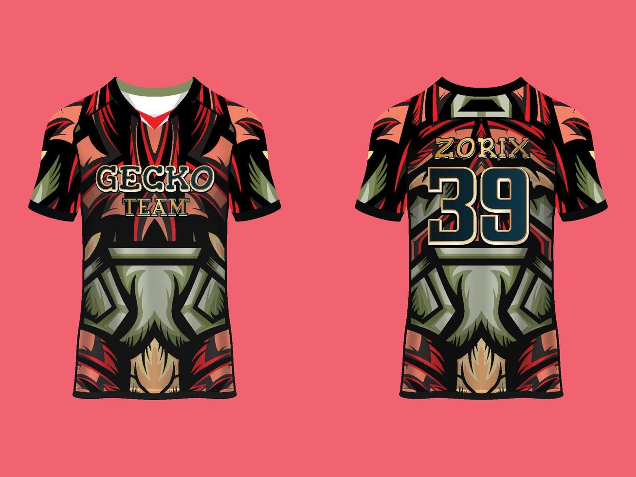 Raglan Sleeves Jersey Design vector