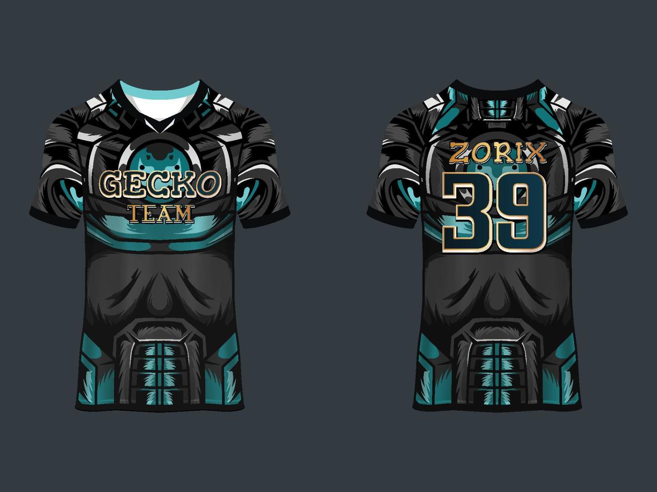 Raglan Sleeve Sport Jersey Uniform and Team vector