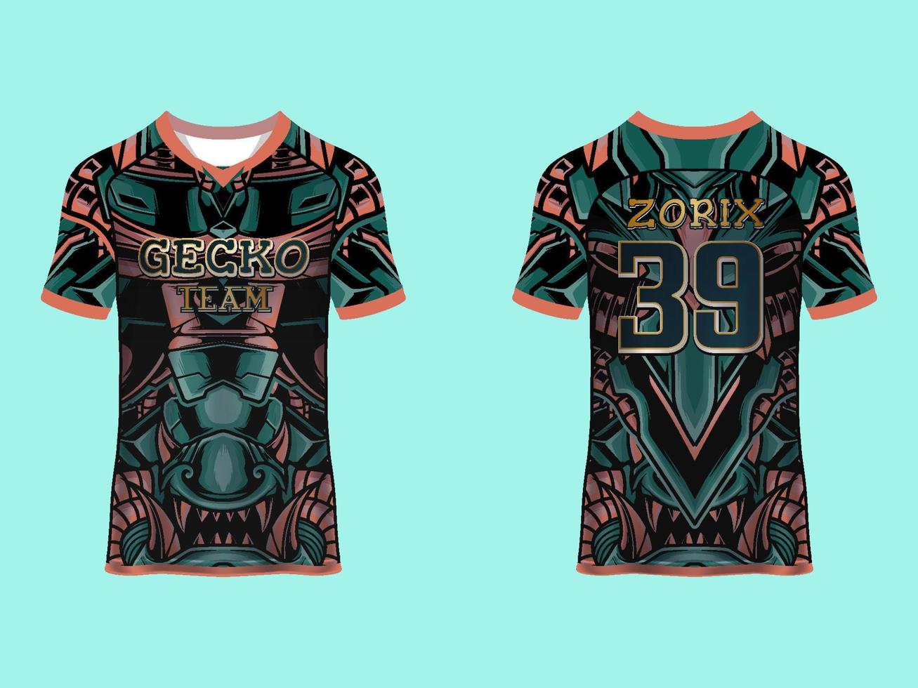 Raglan Sleeves Sports Jersey Design vector