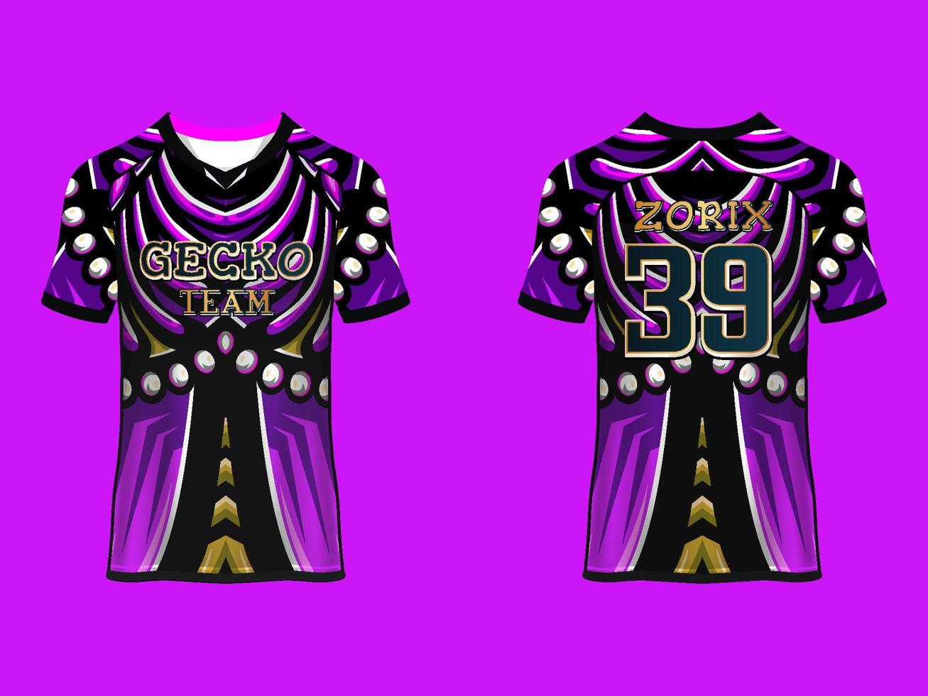 Raglan Sleeves Jersey Design vector