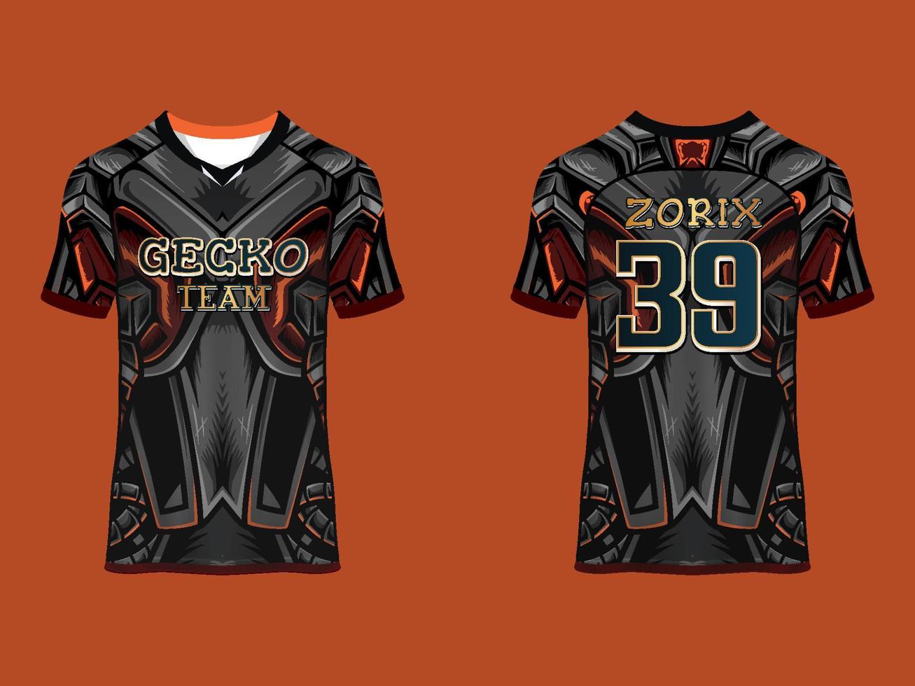 Raglan Sleeves Jersey Design vector