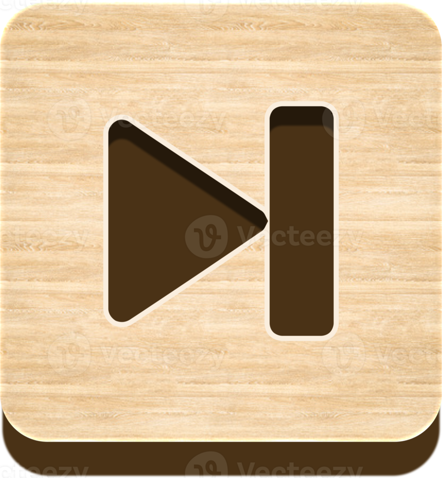 Wooden Play Next Button, Wooden Icon png