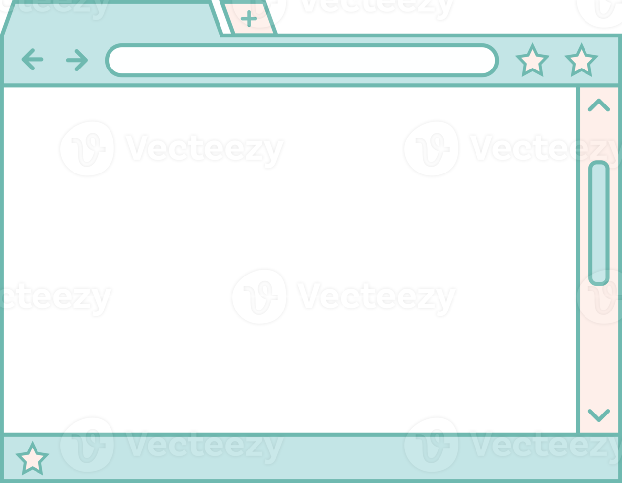 Turquoise Cute UI Browser, Cute Web Browser png