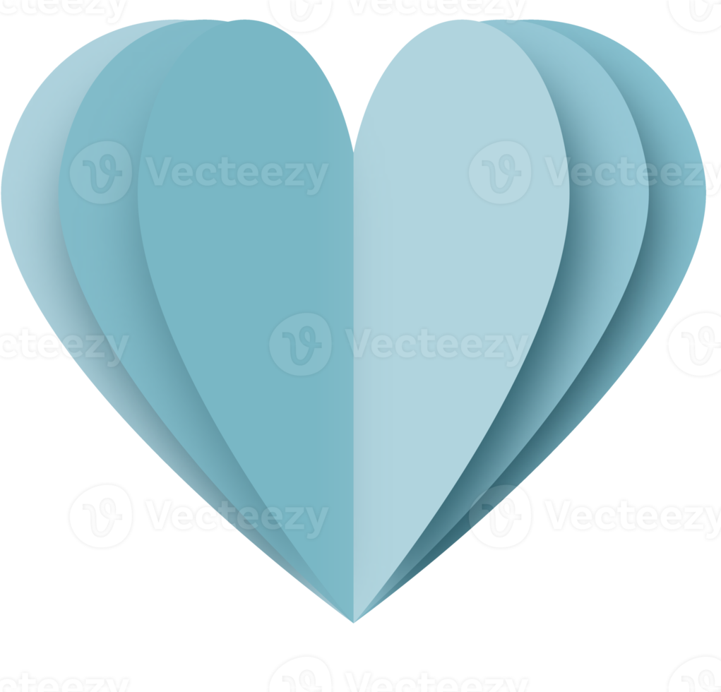 blaues papierherz png, papierherz valentinstag png