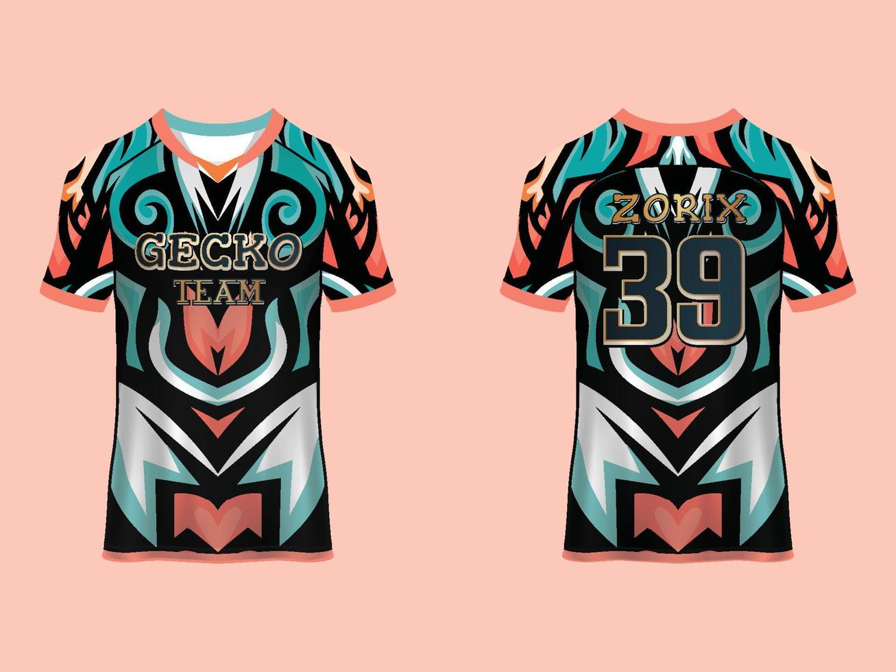 Raglan Sleeves Sports Jersey Design vector