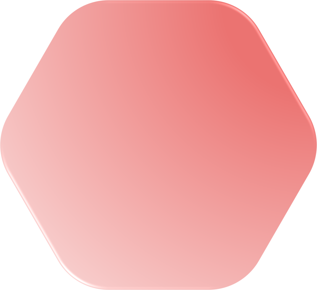 hexagone dégradé rouge, bouton hexagonal dégradé png