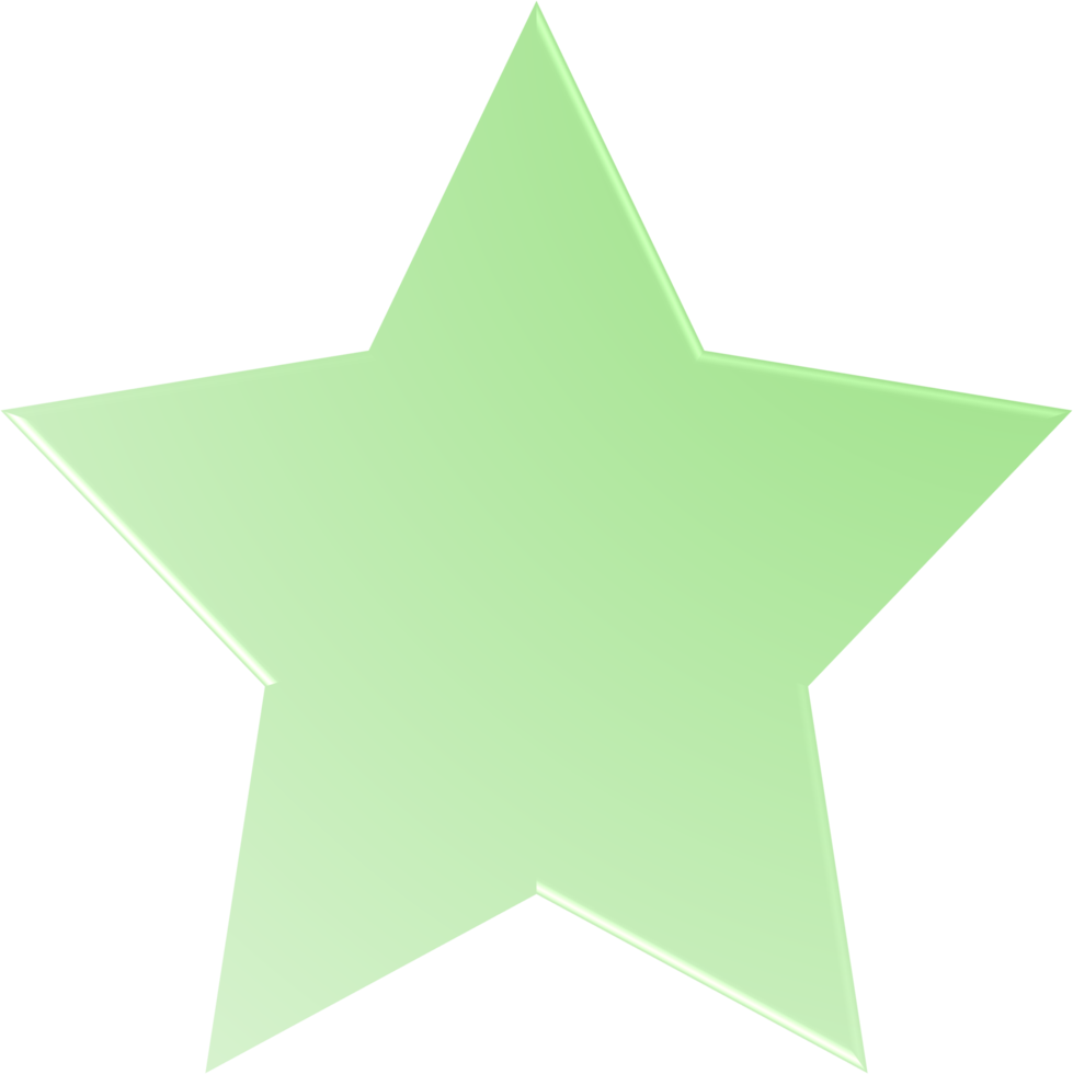 Green Gradient Star, Gradient Star Button png