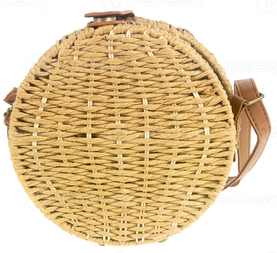 Yellow Women Woven Bag cut out png