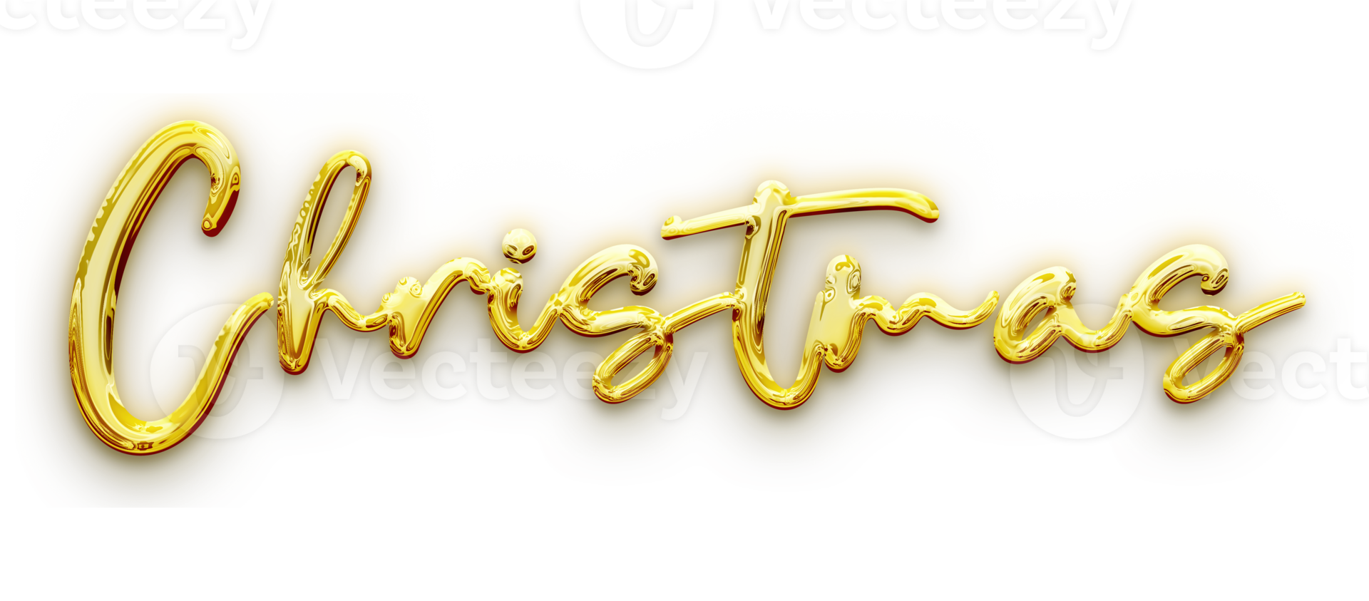 gouden volumetrisch 3d tekst van de opschrift Kerstmis geïsoleerd besnoeiing uit png