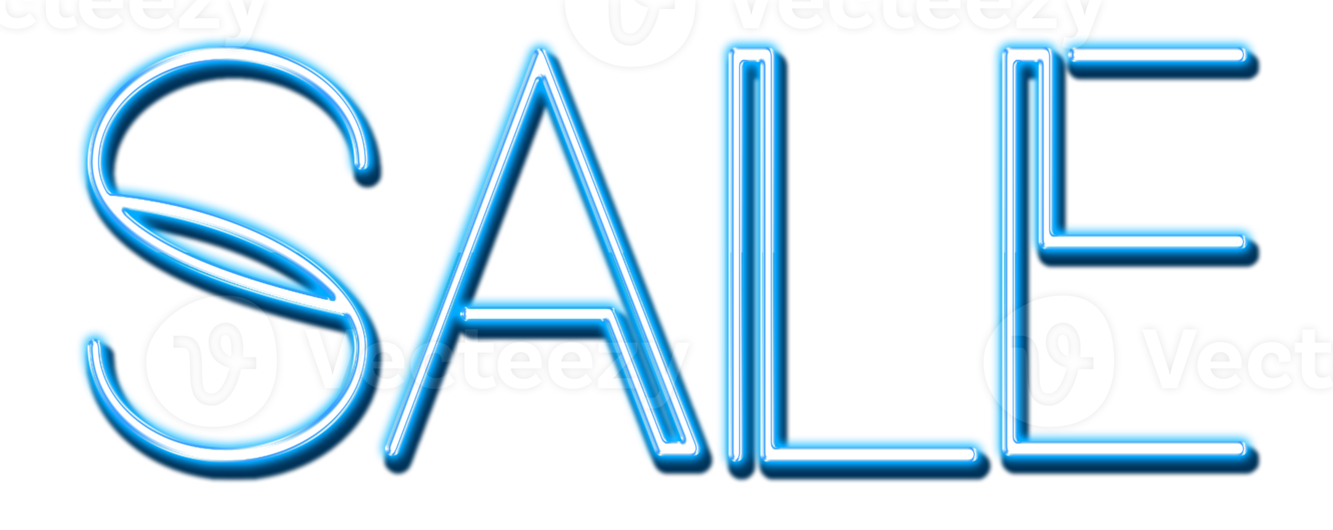 Blue Neon Text Sale cut out png