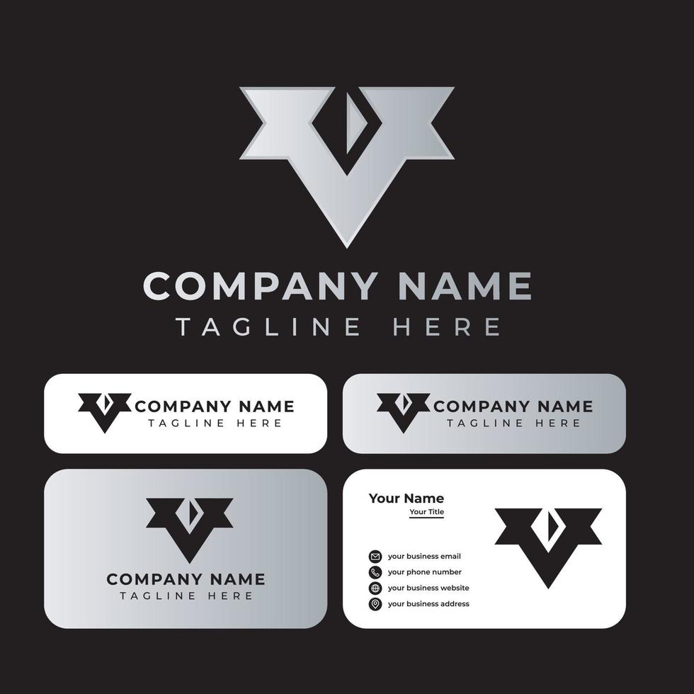 Letter V Diamond Spear Logo, suitable for any business. vector