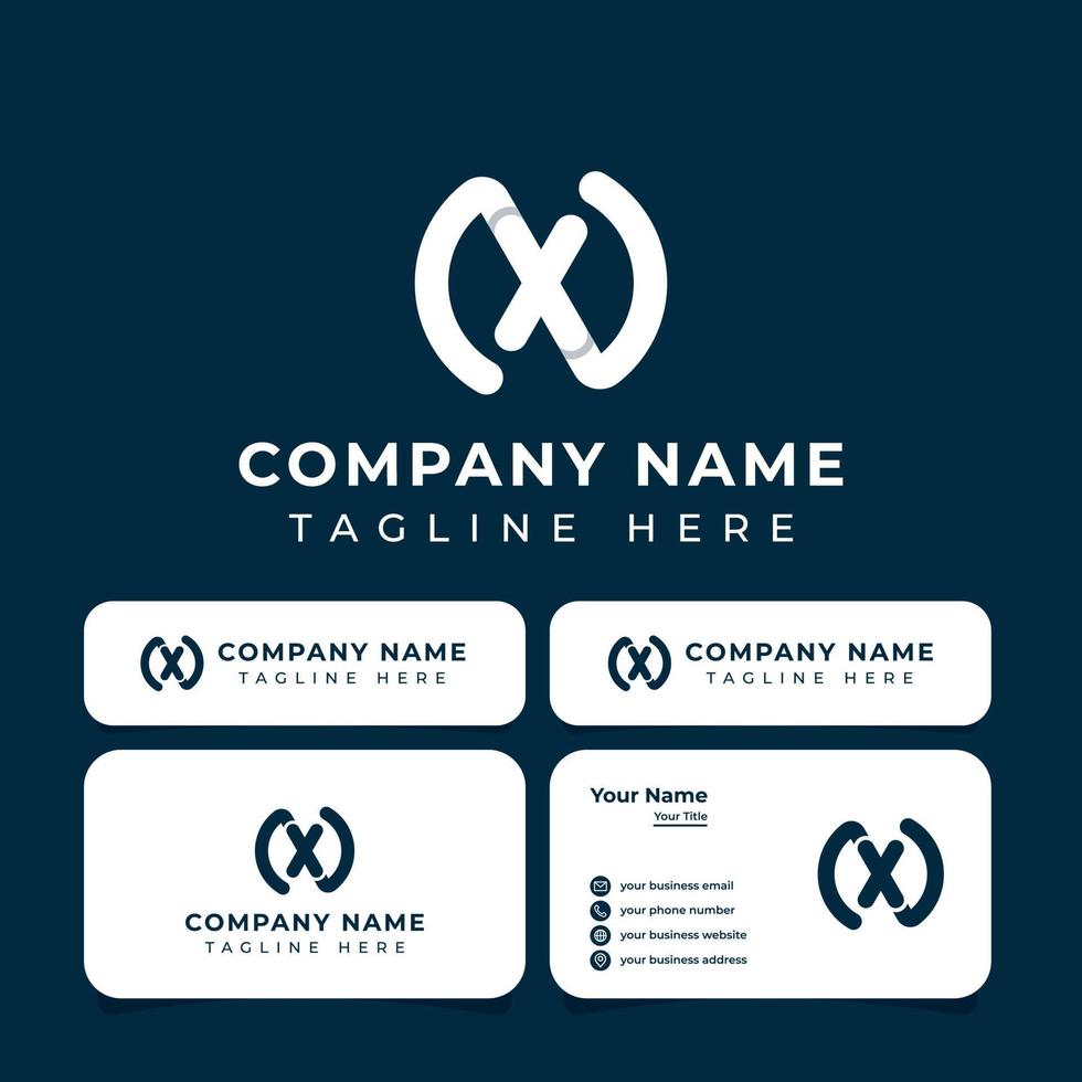 Letter NX Monogram Logo, suitable for any business with NX or XN initials. vector